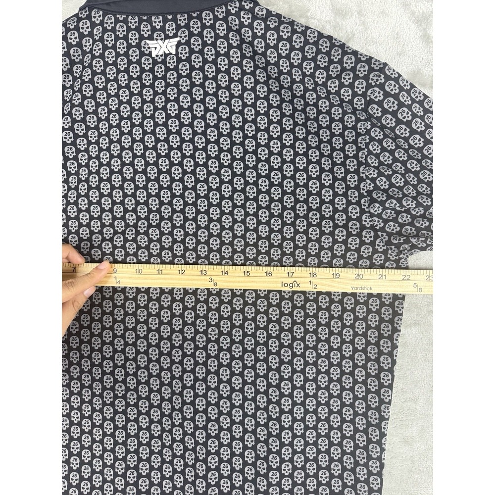 PXG Parsons Xtreme Skulls All Over Print AOP Golf Polo Shirt Mens Small Stretch - Picture 9 of 10